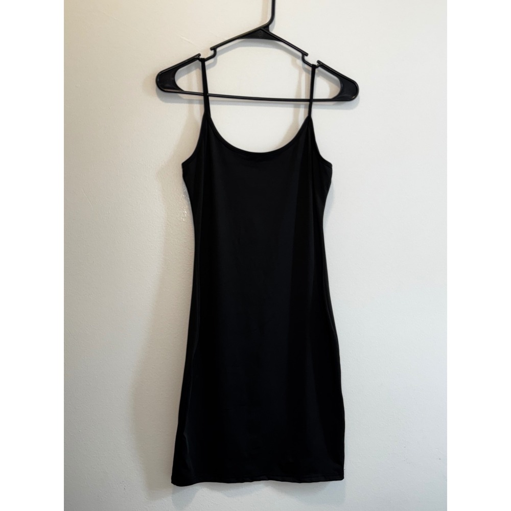 SHEIN Womens Black Spaghetti Strap Bodycon Mini Dress Size Medium